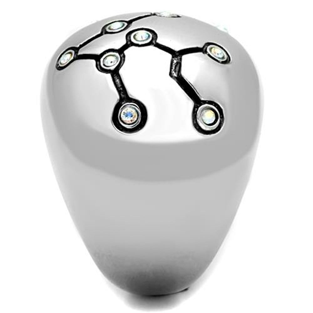 ARTK1685 Stainless Steel Top Grade Multi-Color Crystal Dome Fashion Ring Women's Sz 5-10